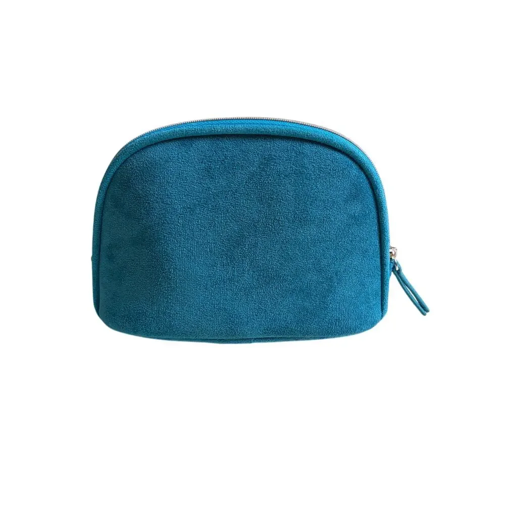 La Mer Velour Cosmetic Case / Makeup Bag (Teal)